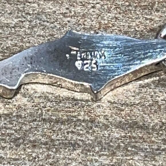 Vintage Solid 925 Sterling Dolphin Tennis Bracelet 7.5” - Picture 6 of 8